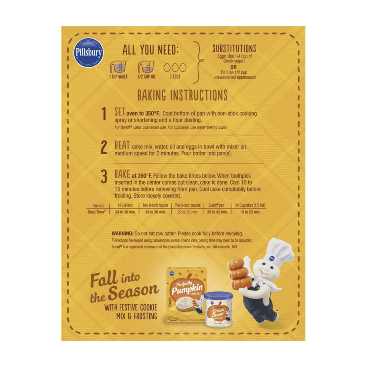 Pumpkin cake mix baking instructions